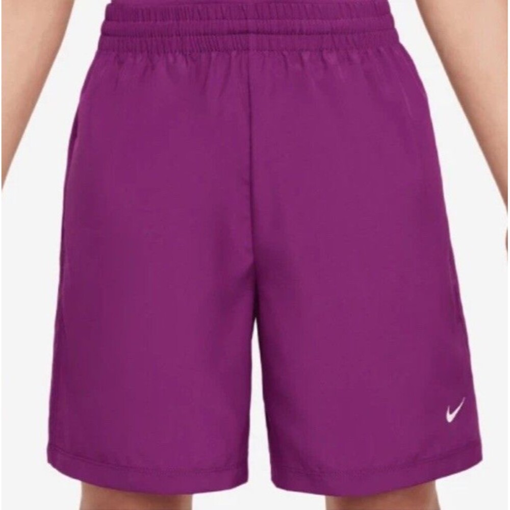 Nike Boys Dri Fit Purple Athletic Shorts Size M Logo Lightweight Training
